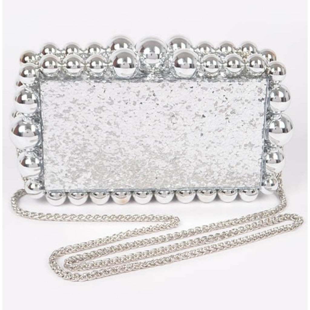 GODDESS GLITTER ACRYLIC CLUTCH