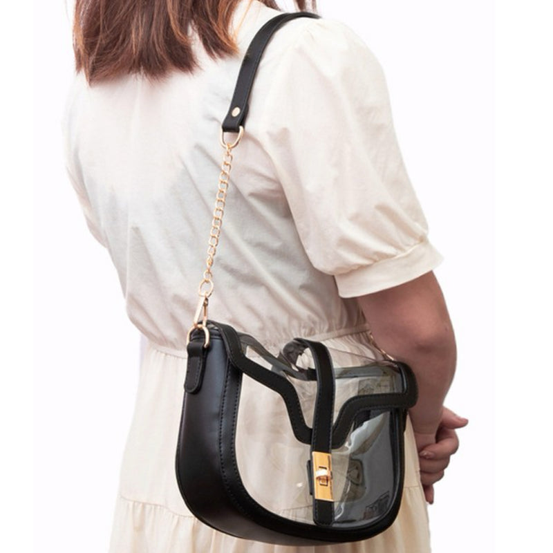 CLEAR SADDLE BAG