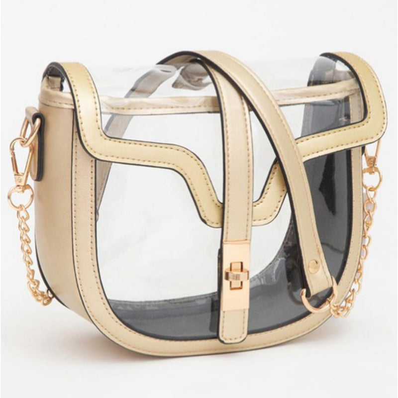 CLEAR SADDLE BAG