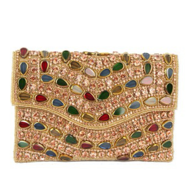 COLOR EMBELLISHED CLUTCH