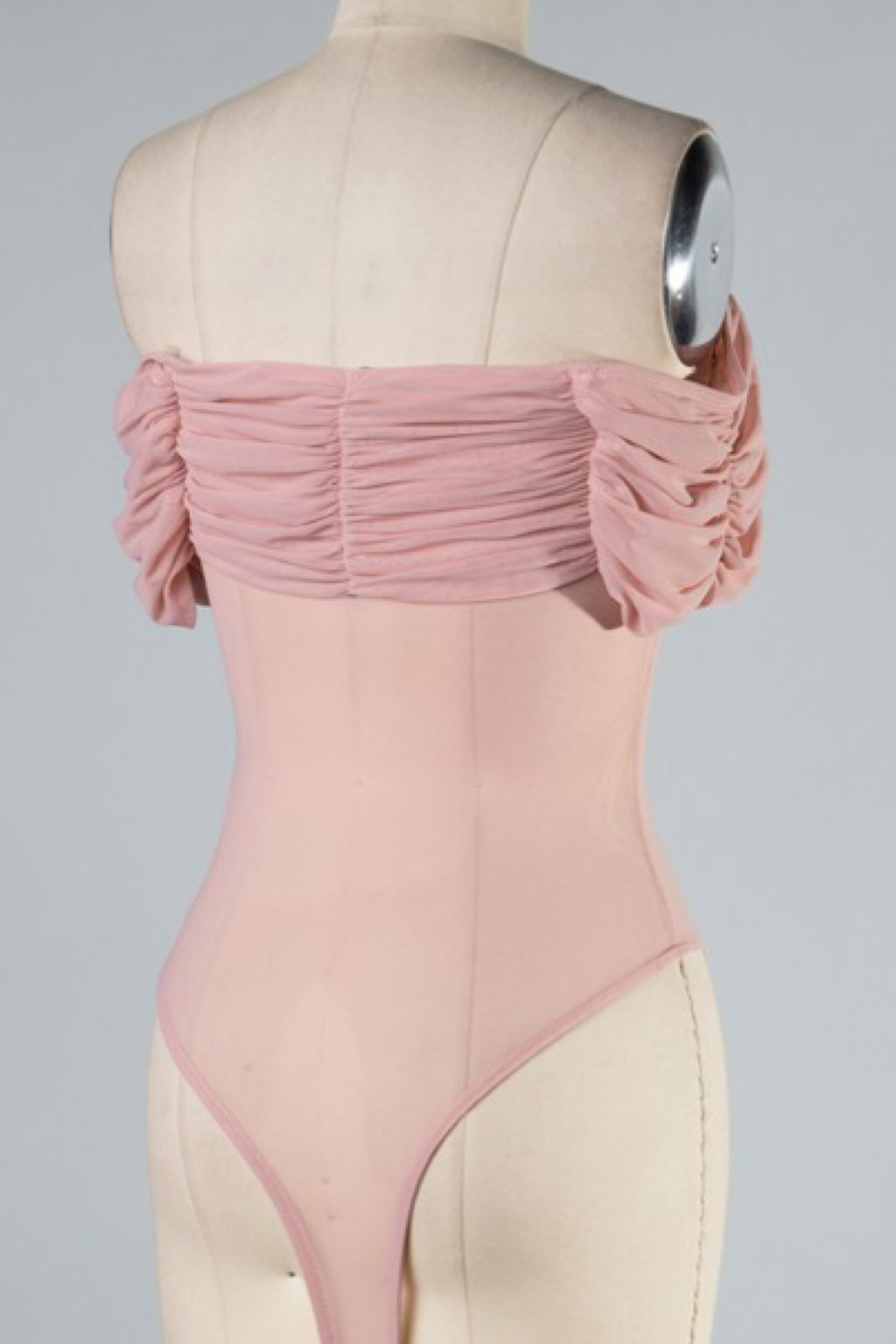 BLUSH RUCHED BODYSUIT