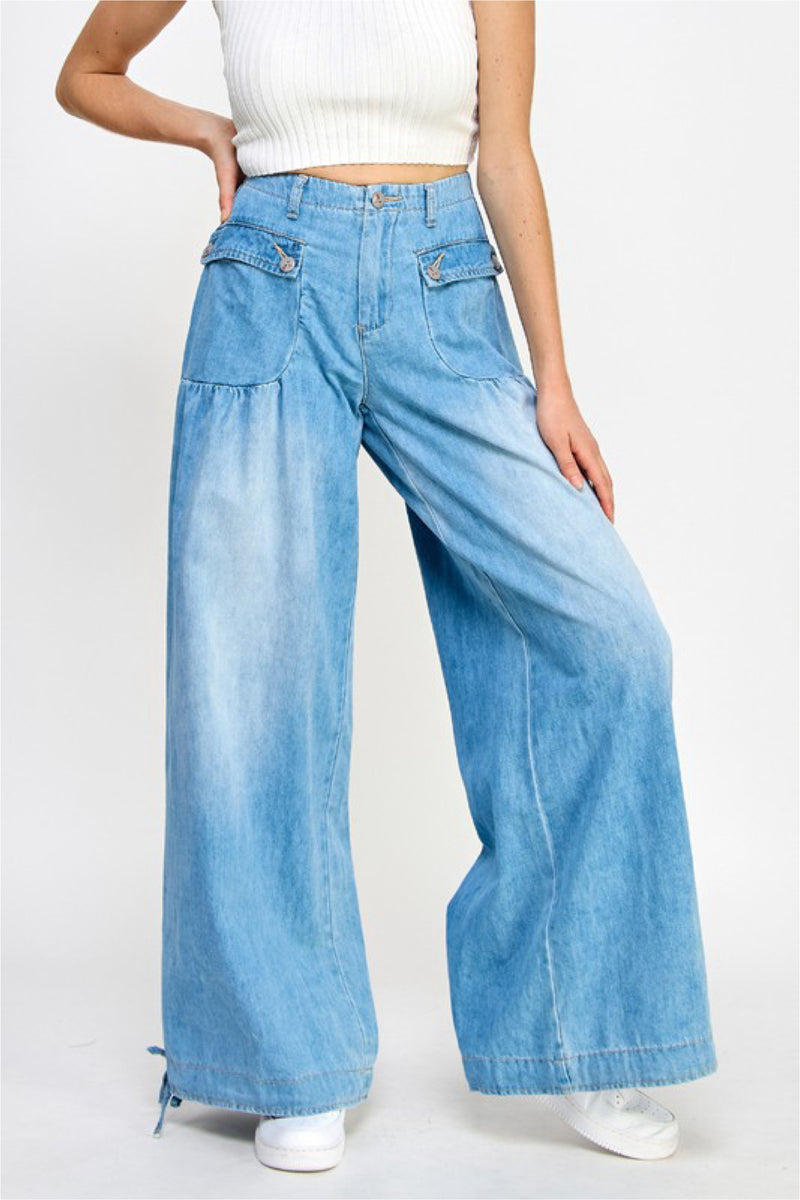 SKIRTY LOOK WIDE DENIM