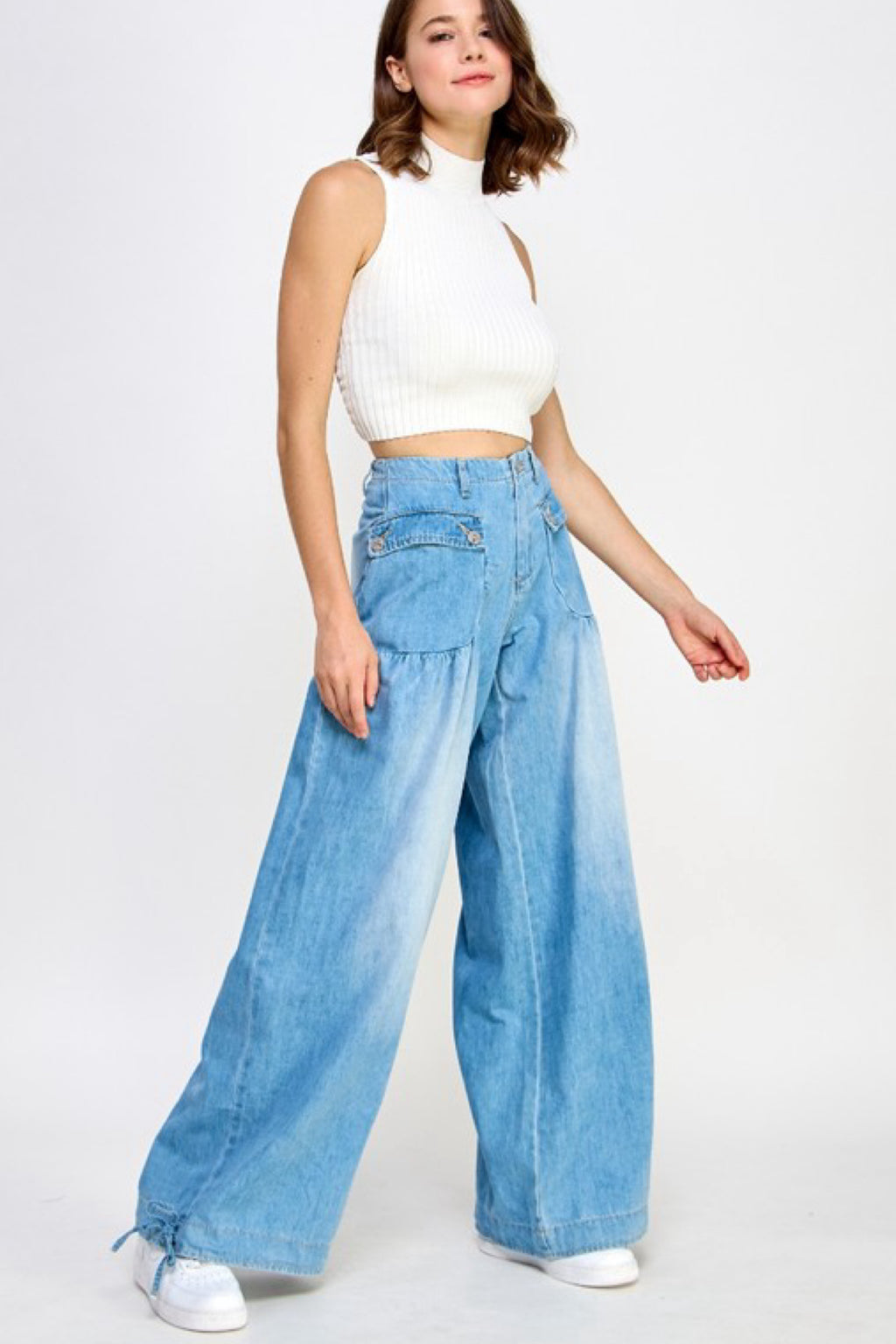 SKIRTY LOOK WIDE DENIM