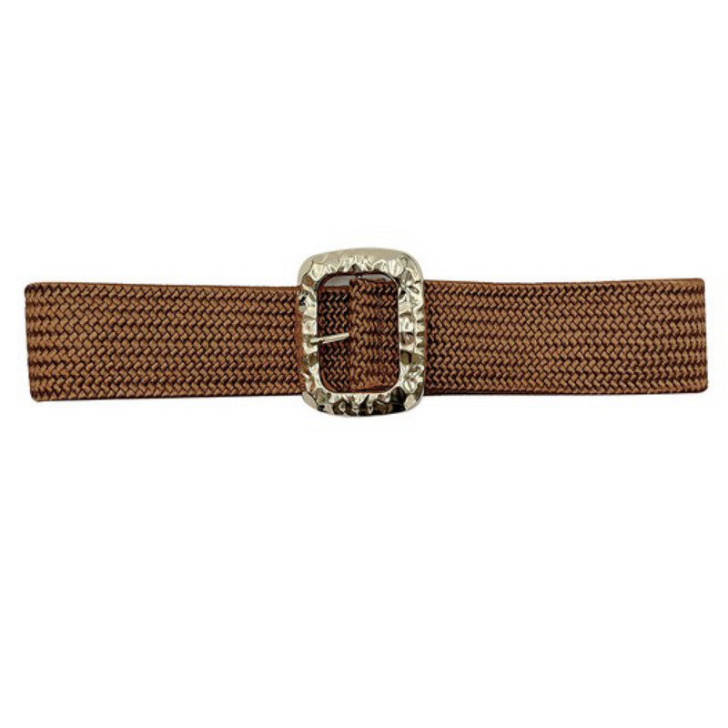 HAMMERED BUCKLE ELASTIC BELT