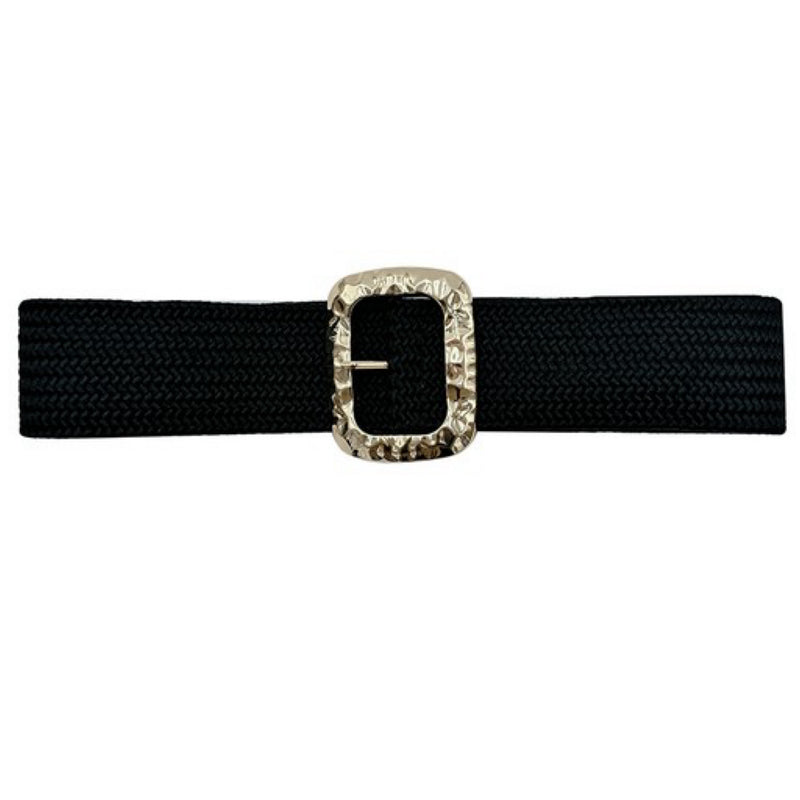 HAMMERED BUCKLE ELASTIC BELT