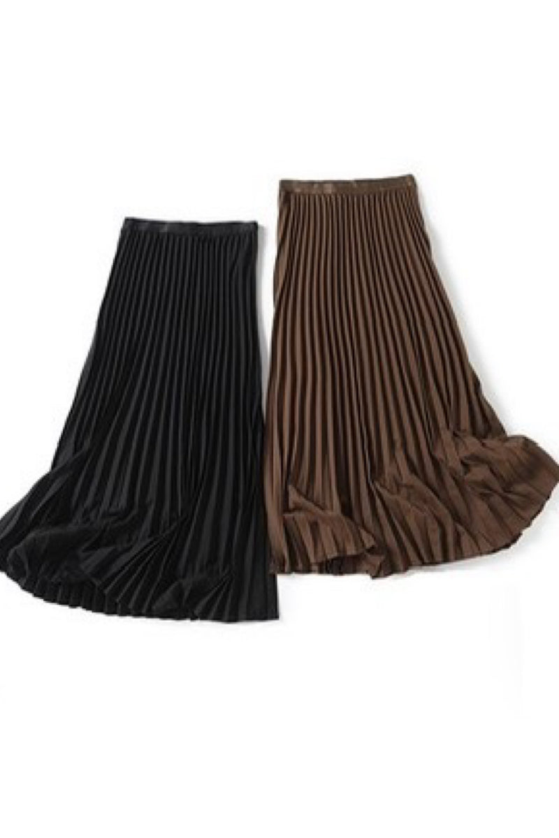 PLEATED MAXI SKIRT