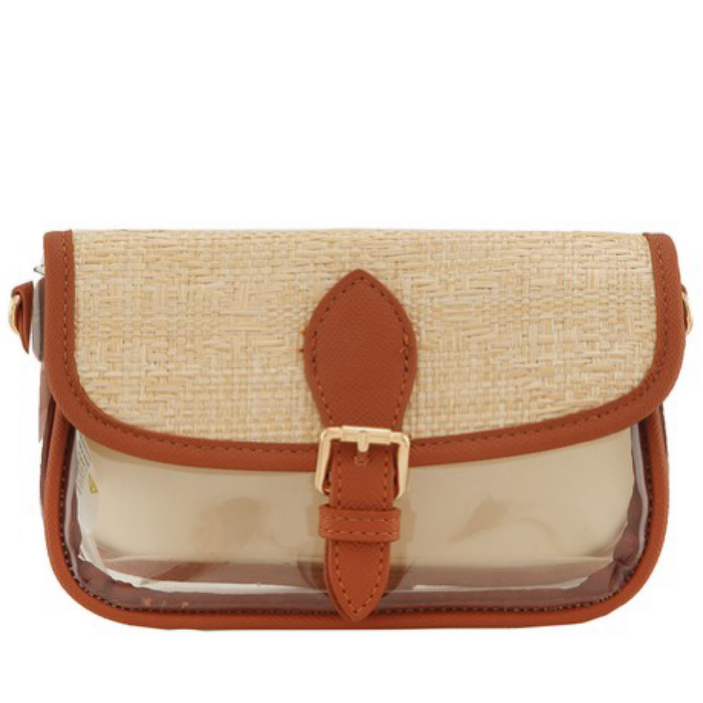 STRAW & CLEAR CROSSBODY