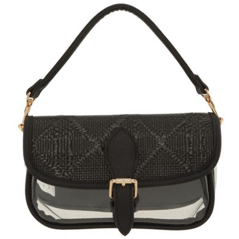 STRAW & CLEAR CROSSBODY