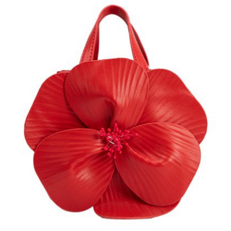 VEGAN LEATHER FLOWER BAG
