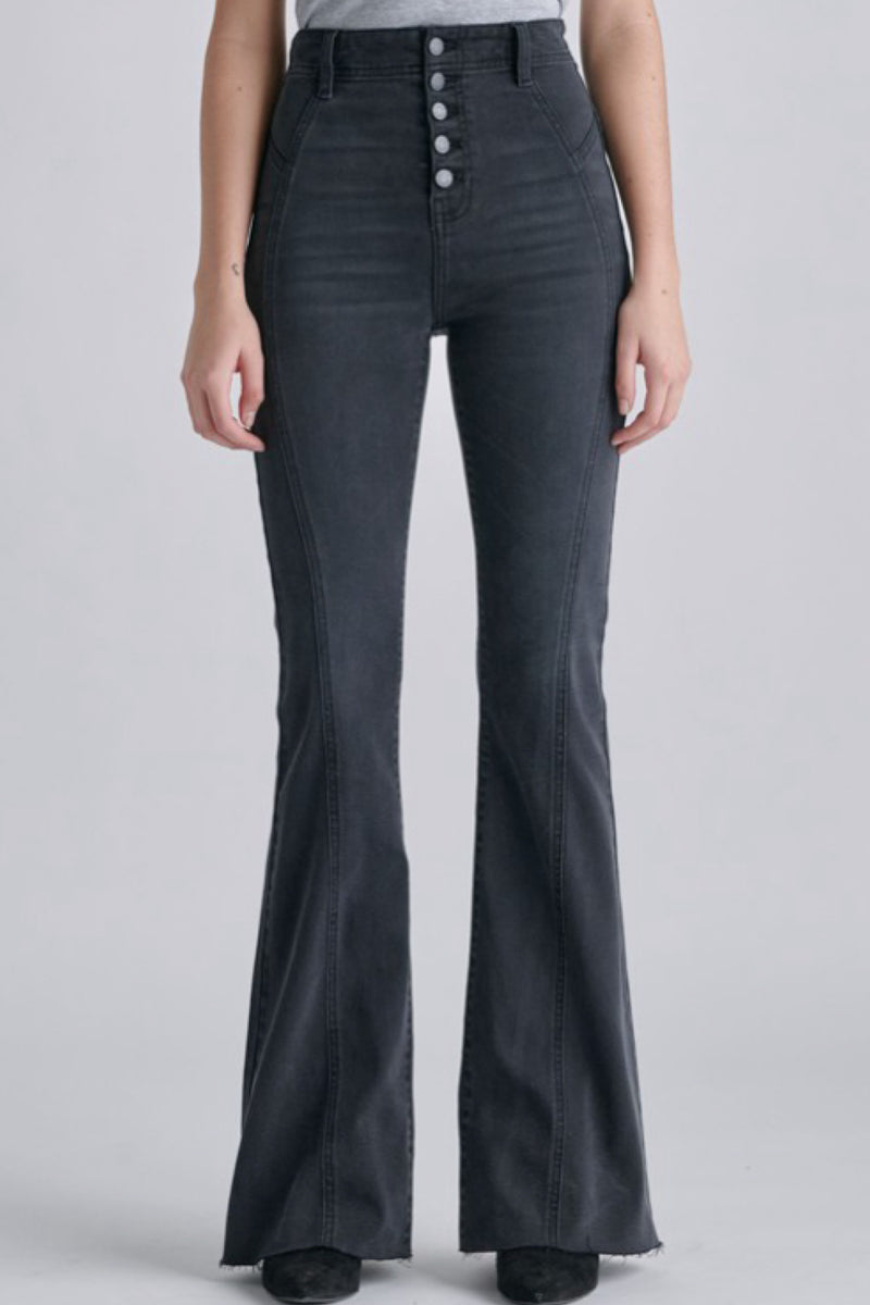 HIGH RISE FLARE DENIM