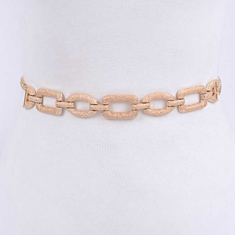 TEXTURED CHAIN BELT