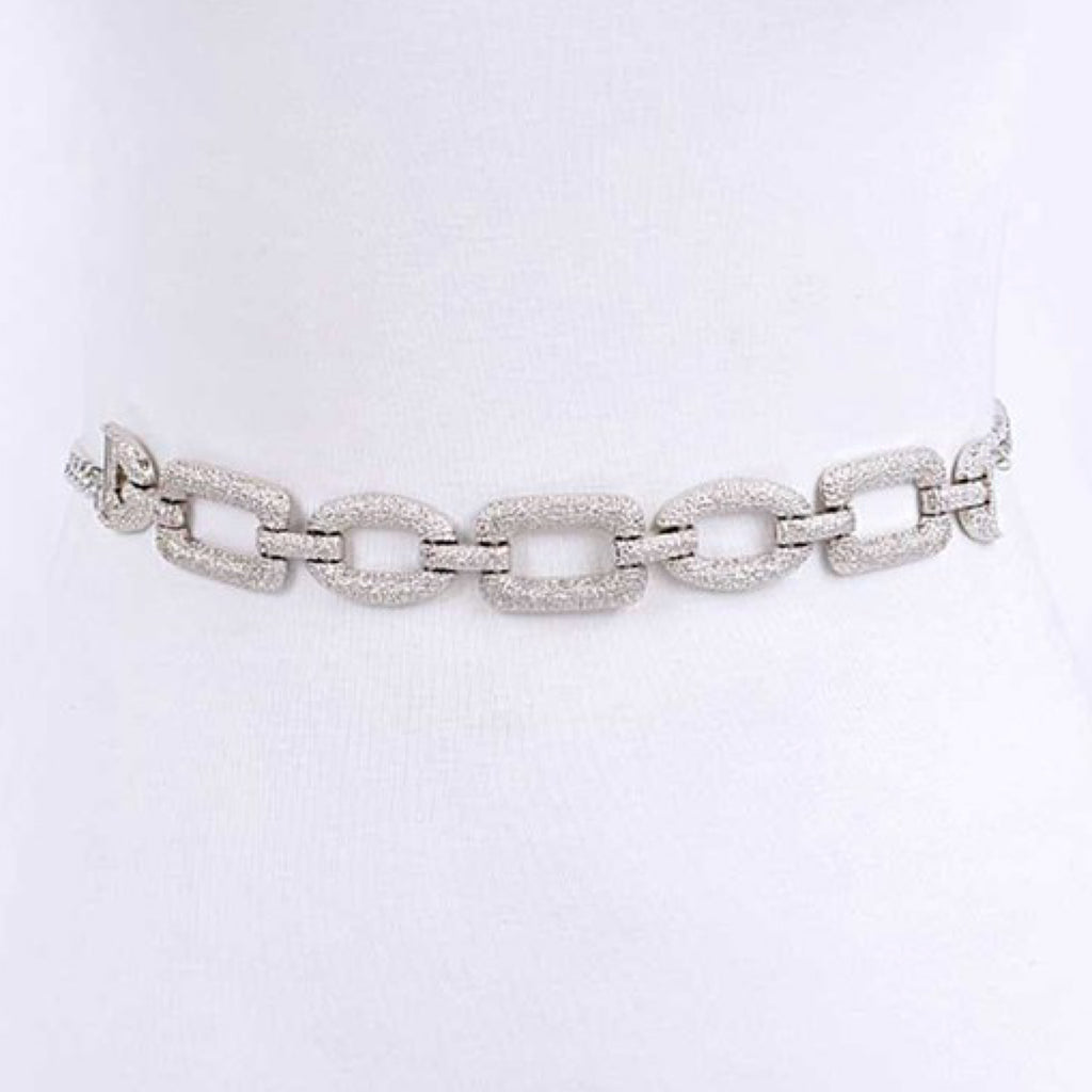 TEXTURED CHAIN BELT