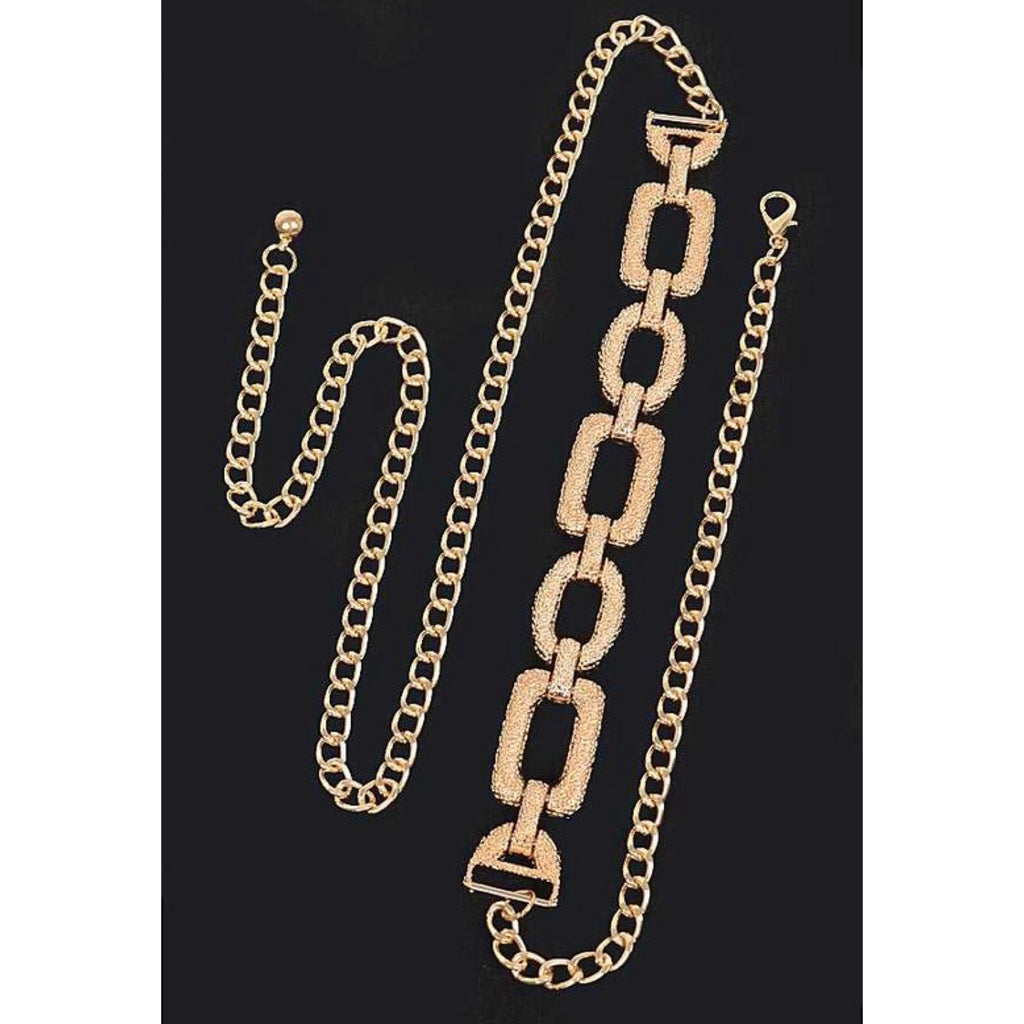 TEXTURED ICONIC CHAIN BELT