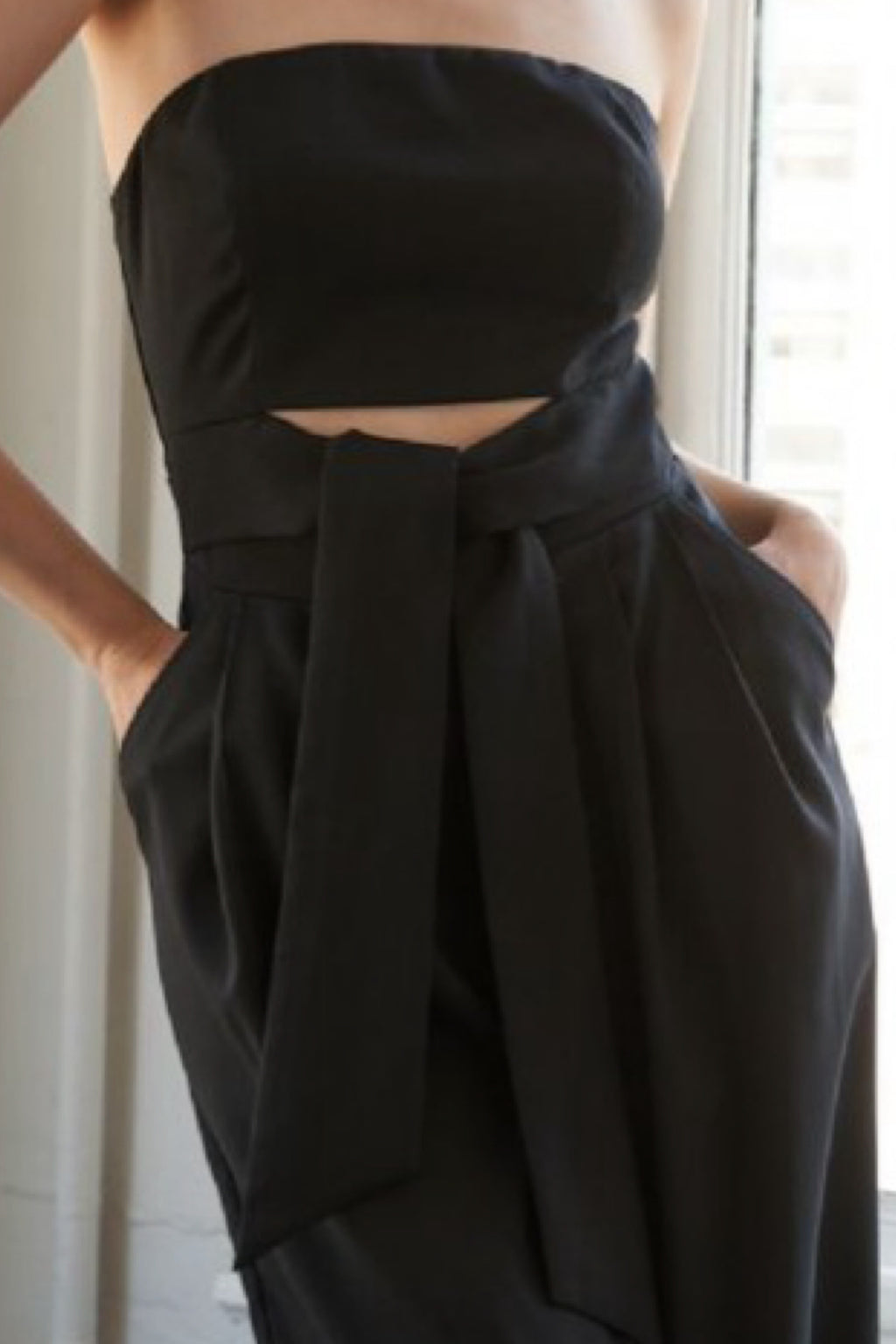 TUBE TOP TIE JUMPSUIT