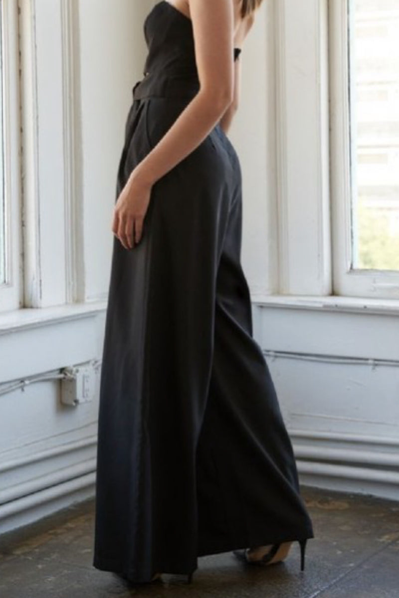 TUBE TOP TIE JUMPSUIT