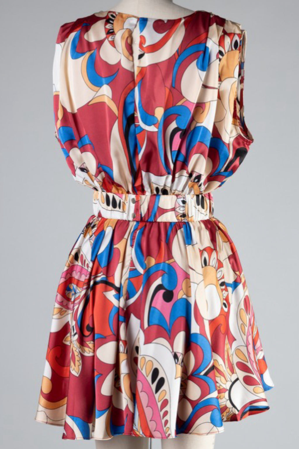VIBRANT SATIN MINI DRESS