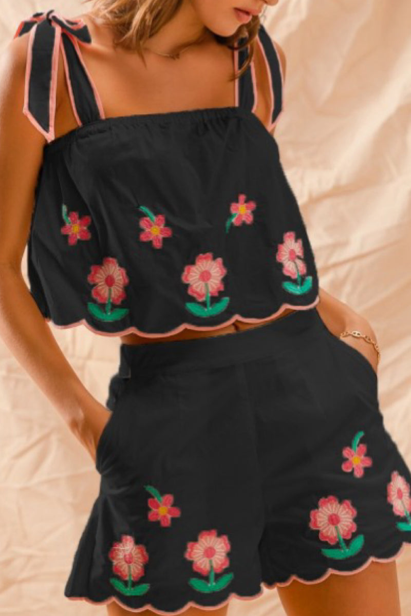 FLOWER FASHION SHORT SET