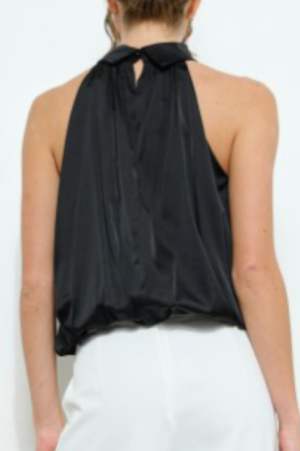 BEADS FRINGE HALTER TOP