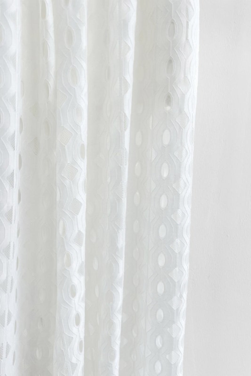 GEOMETRIC EYELET PANTS