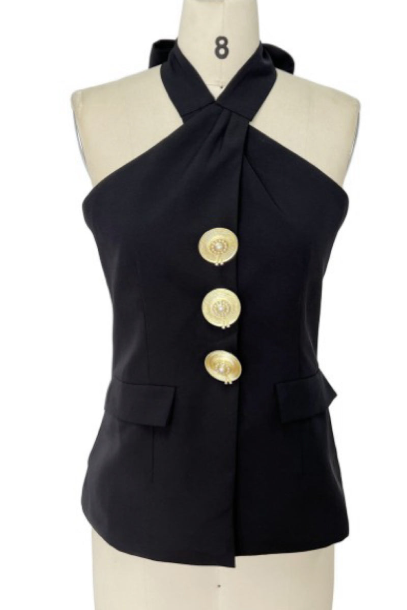 CHIC HALTER TIE VEST
