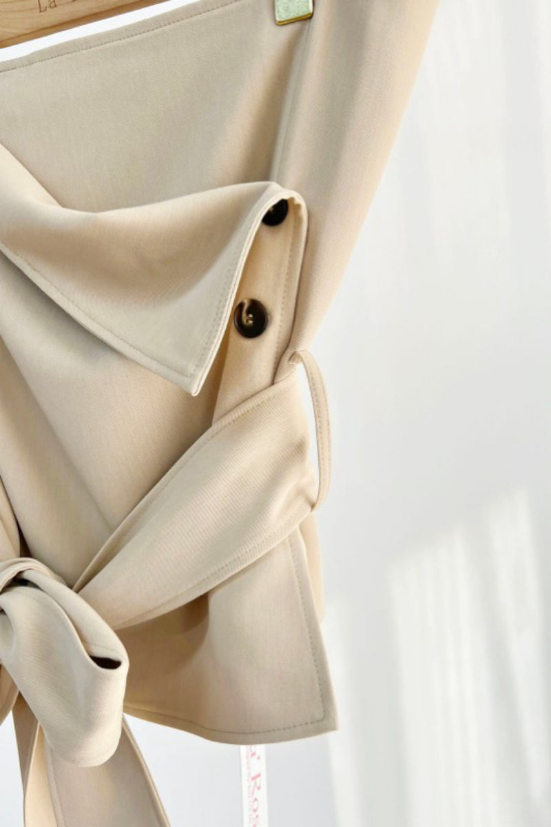 ASYMMETRICAL WRAP TOP