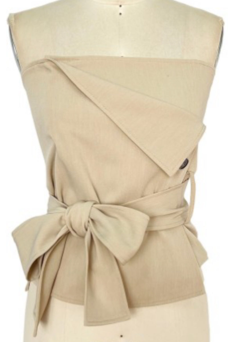 ASYMMETRICAL WRAP TOP