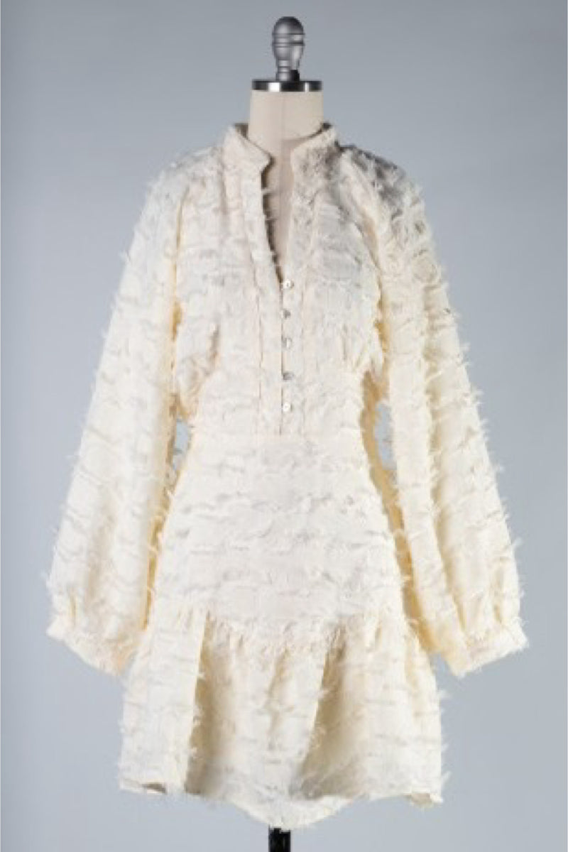 TEXTURED MINI DRESS