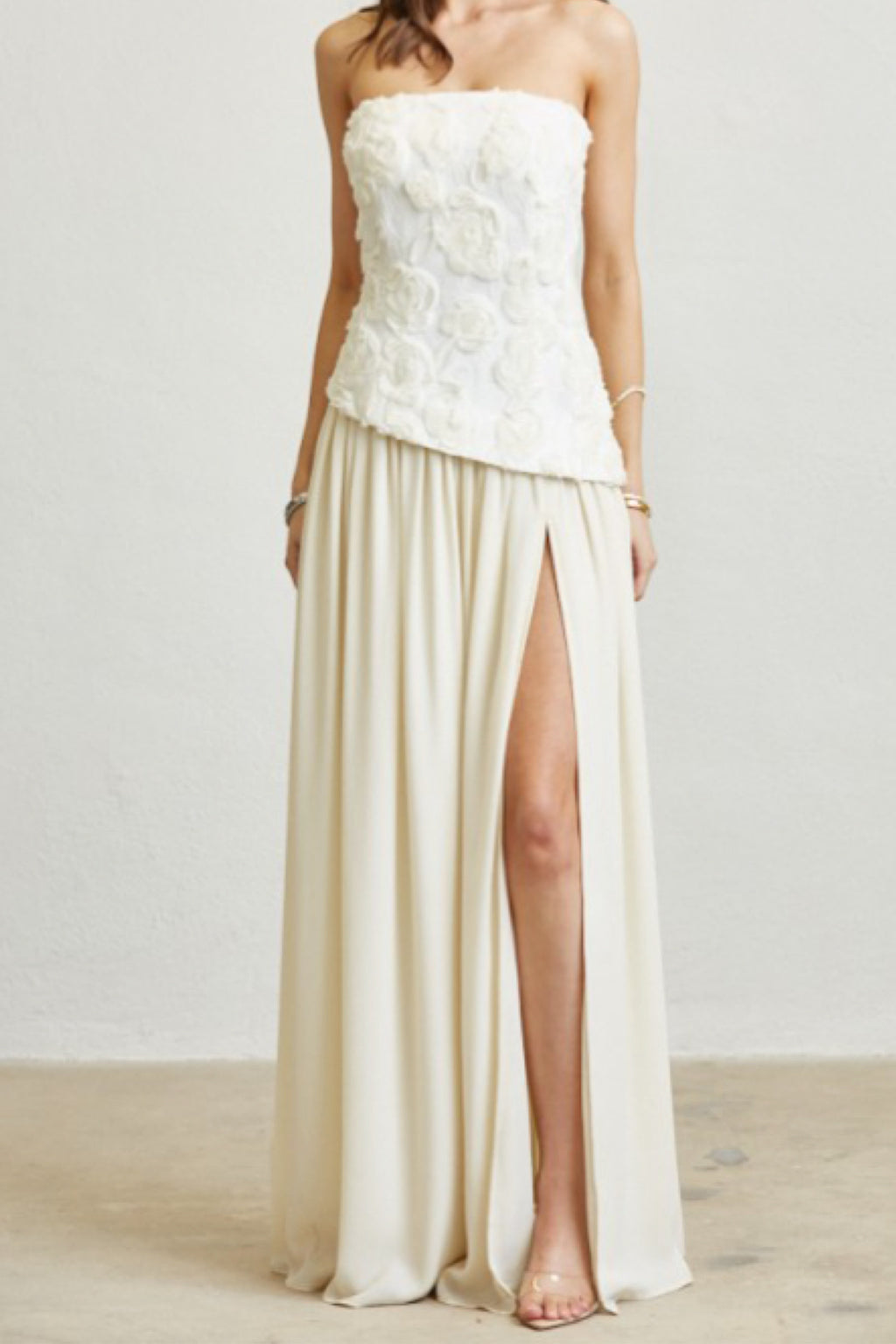 ROSETTE & CHIFFON FORMAL DRESS