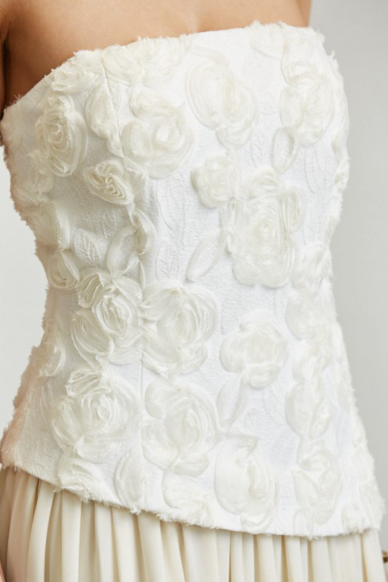 ROSETTE & CHIFFON FORMAL DRESS