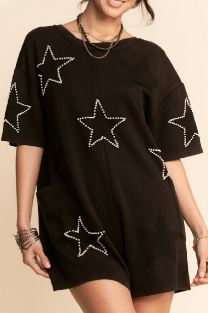 PLUS PEARLS ON STARS ROMPER