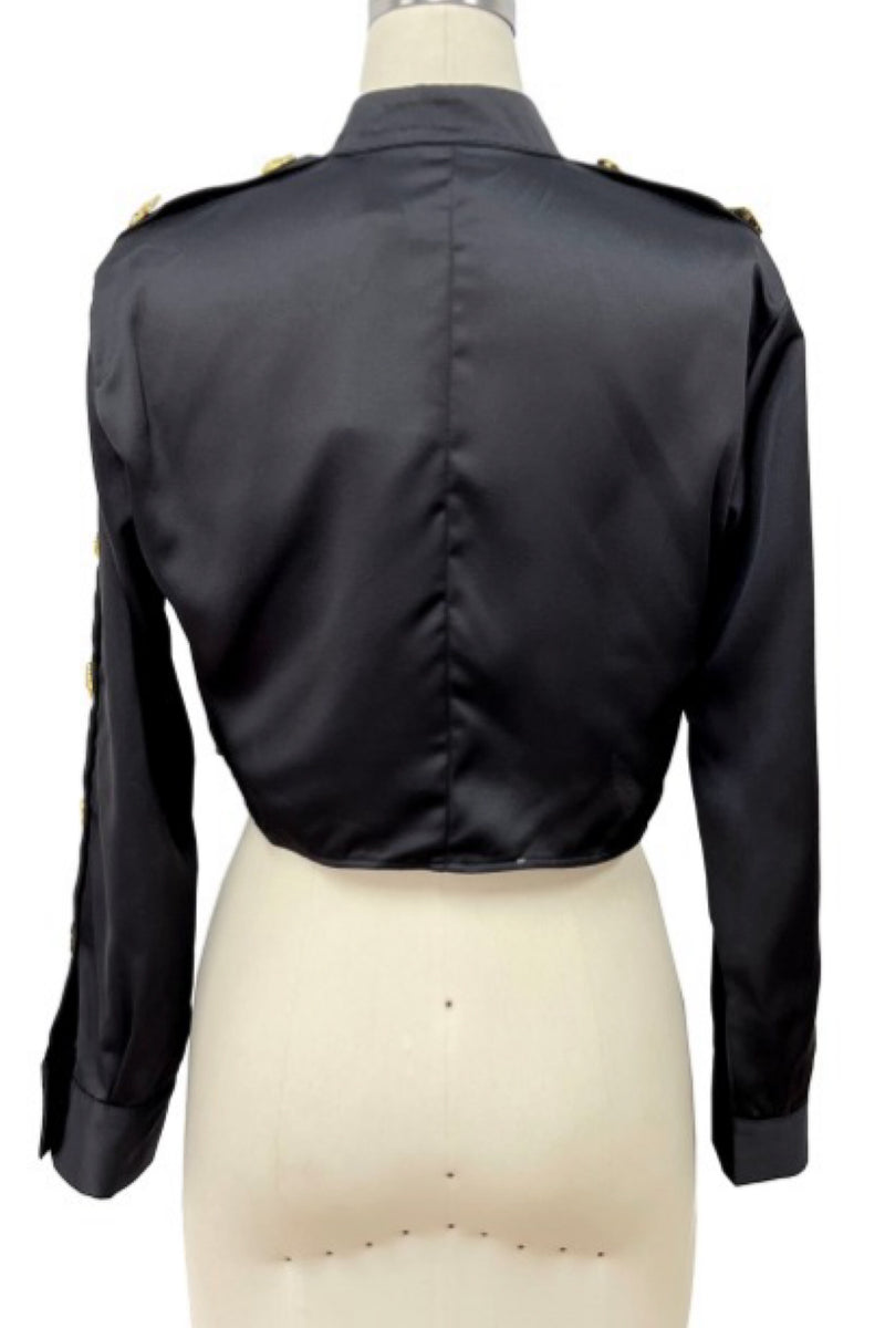 BUTTONS DETAILS SATIN TOP