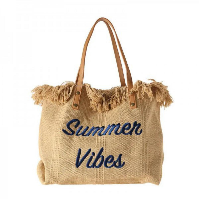 SUMMER VIBES CANVAS TOTE