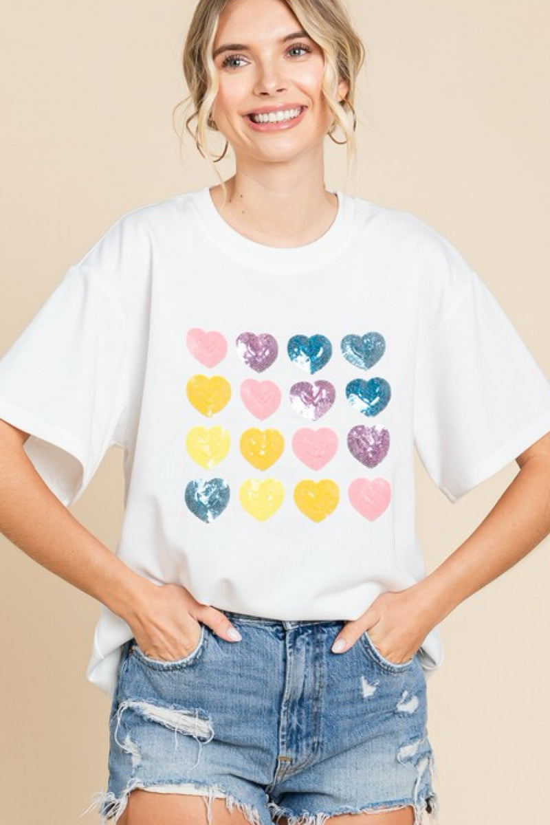 MY SEQUIN HEART TOP