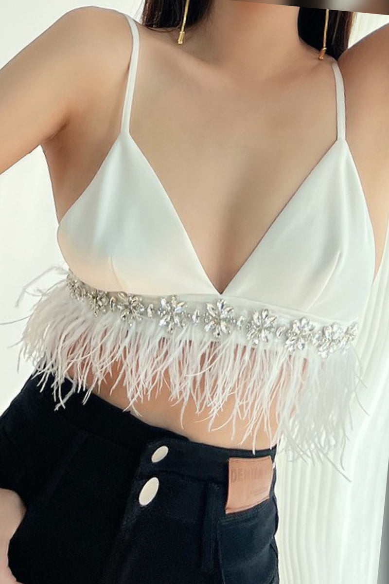 FEATHERS & ROCKS BRALETTE