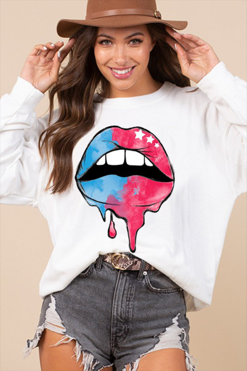 WATERCOLOR LIPS SWEAT SHIRT