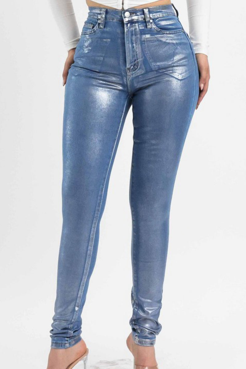 SKINNY FOIL DENIM