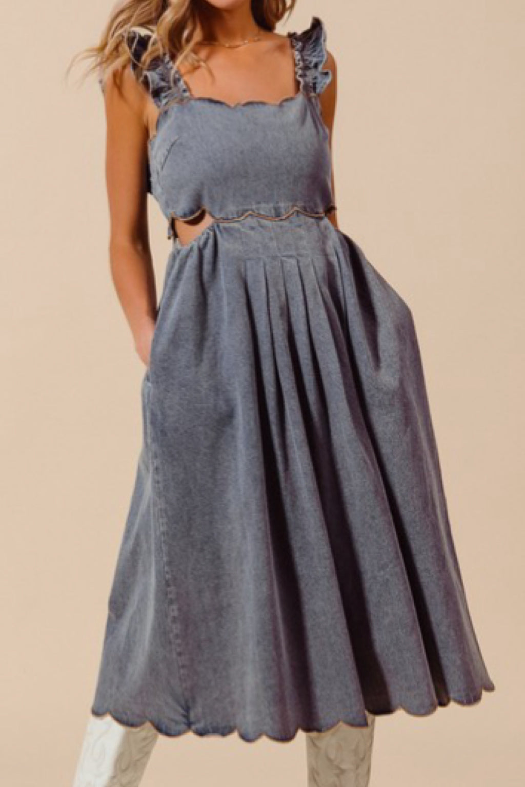 ROYCE DENIM MAXI DRESS