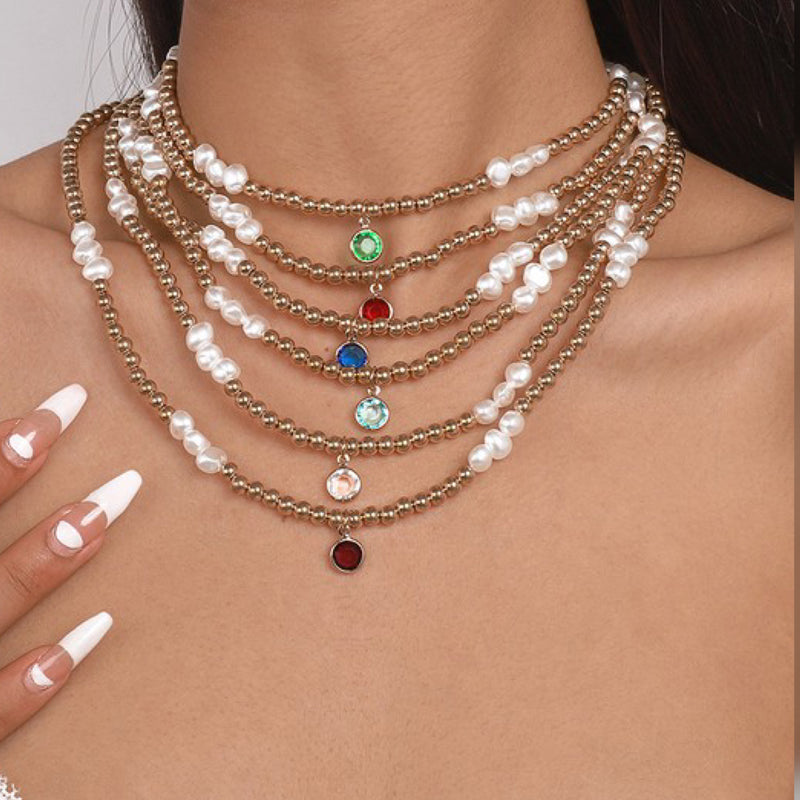 BEADS & PEARLS NECKLACE