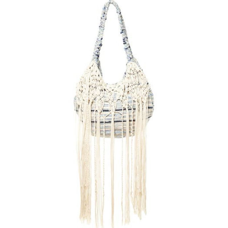 MACRAME FRINGE HOBO BAG