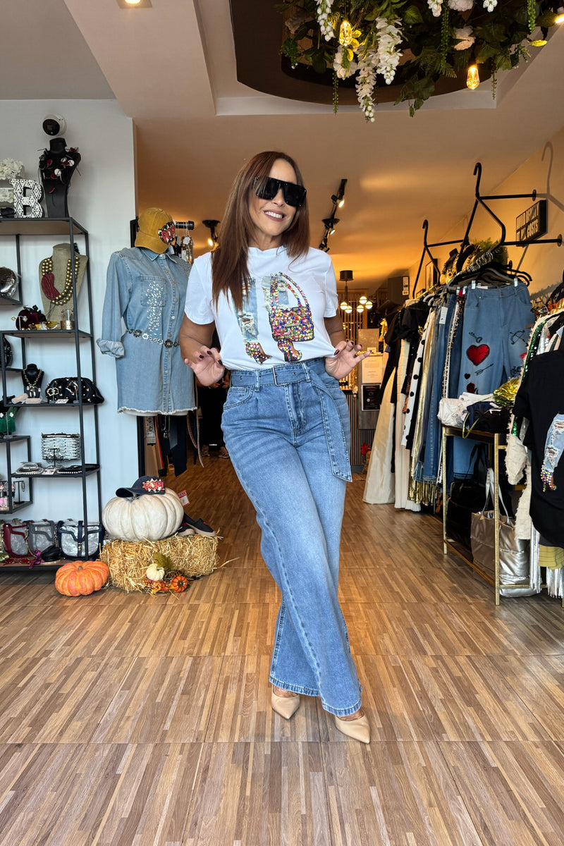 BELTED HIGH RISE BAGGY