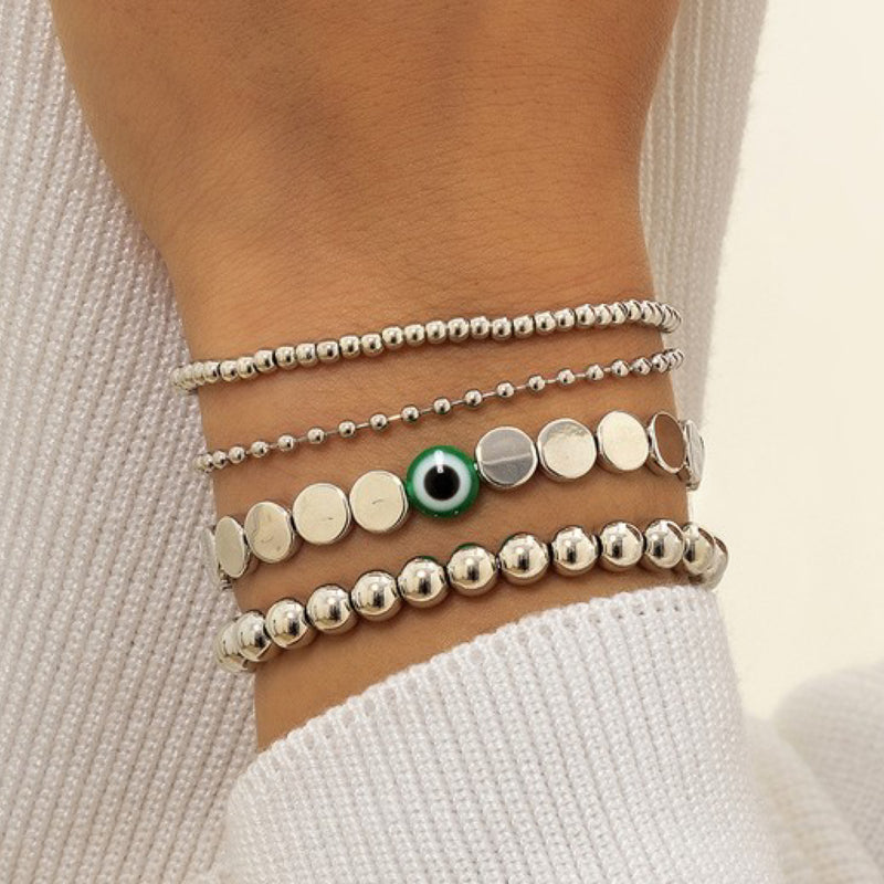 GREEN EYE BRACELET SET