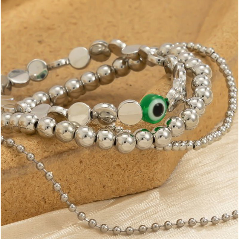 GREEN EYE BRACELET SET