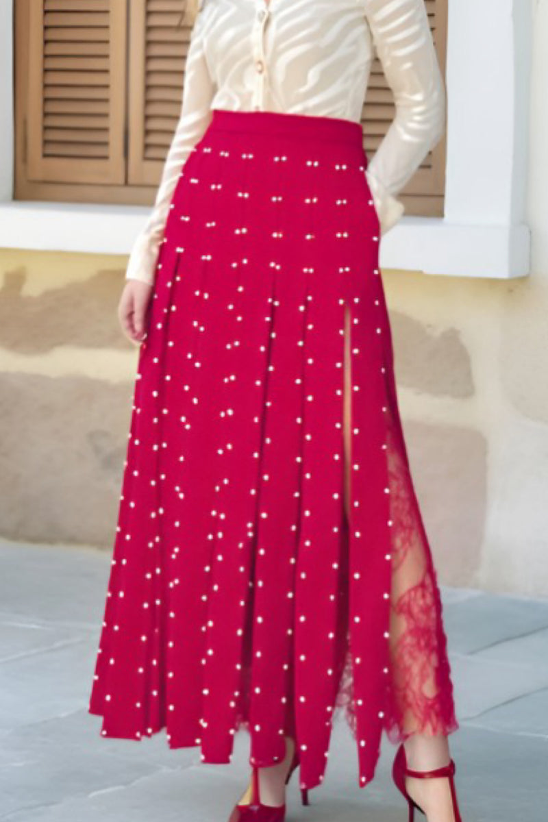 BEADED & LACE LUX SKIRT