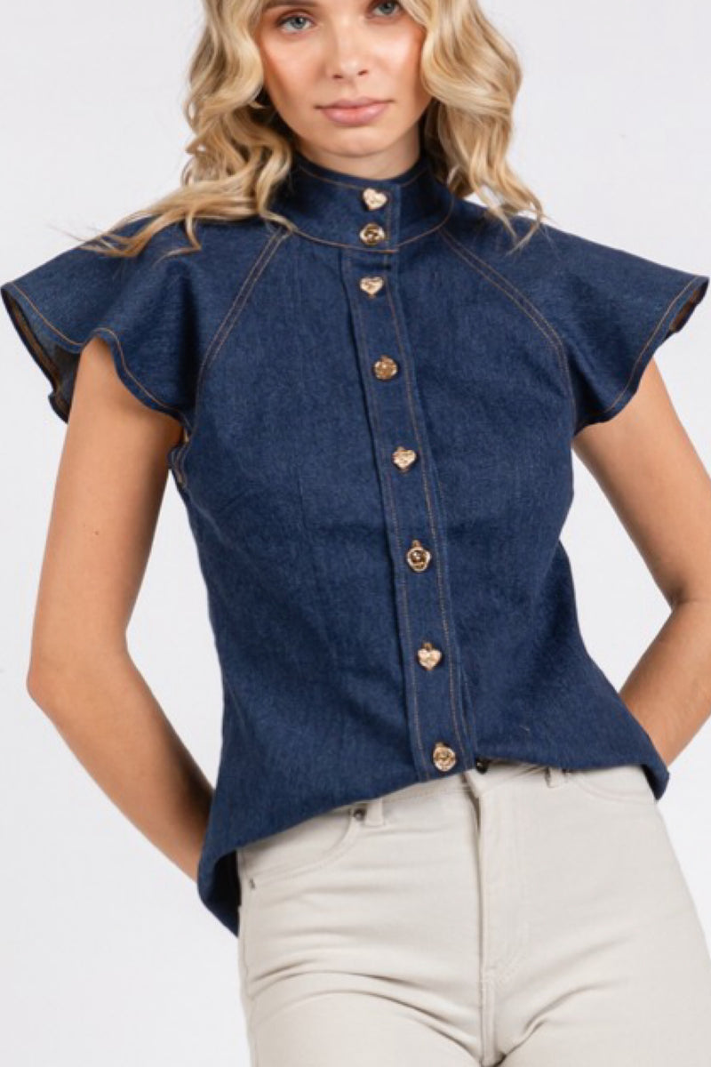 I'M INNOCENT DENIM TOP