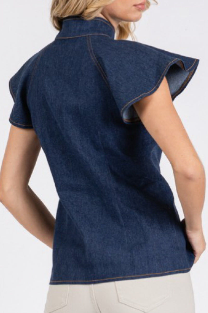 I'M INNOCENT DENIM TOP