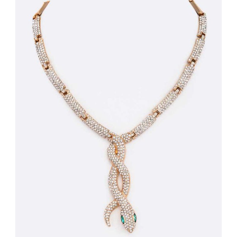 CRYSTAL SNAKE NECKLACE