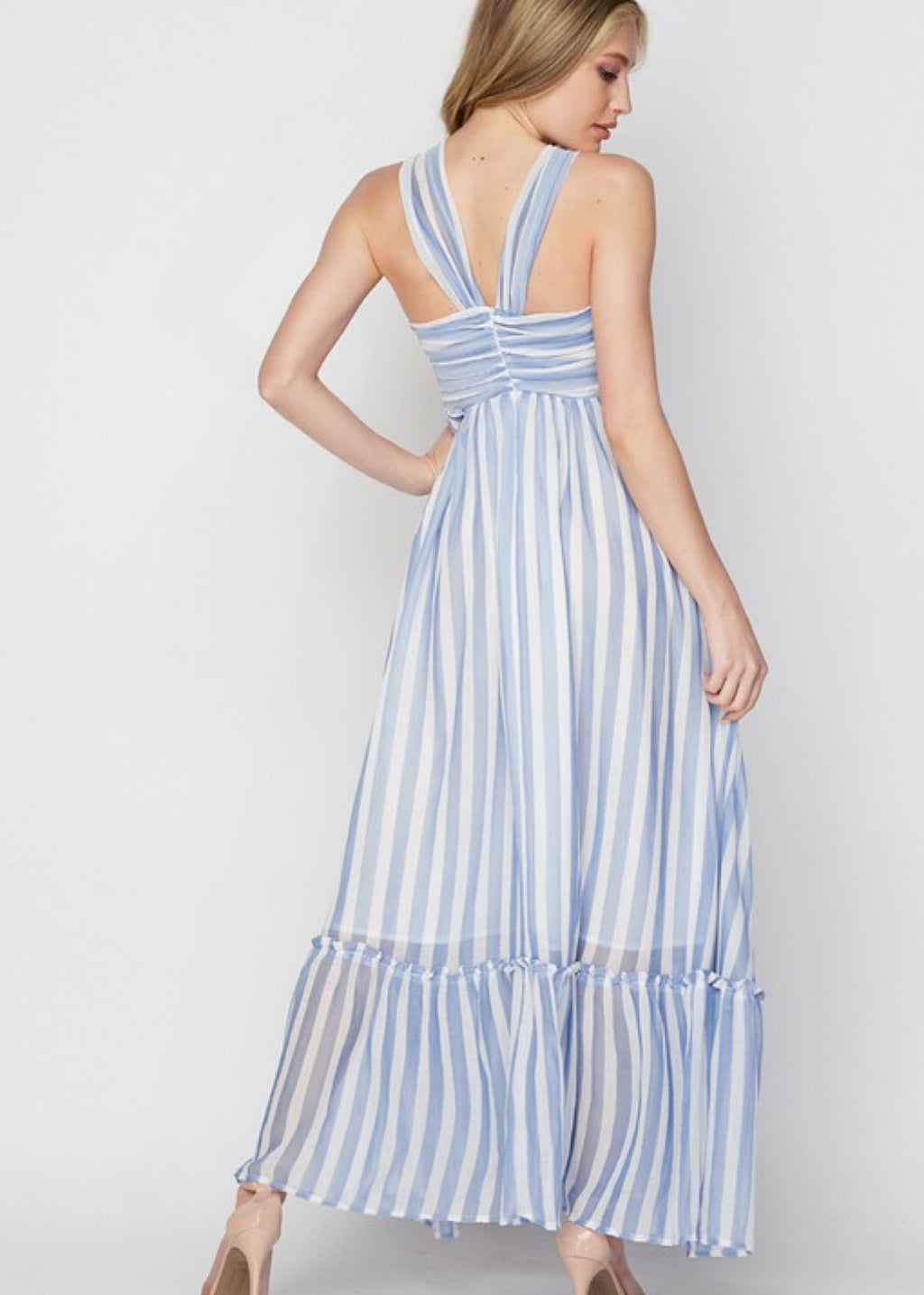 STRIPE HALTER MAXI