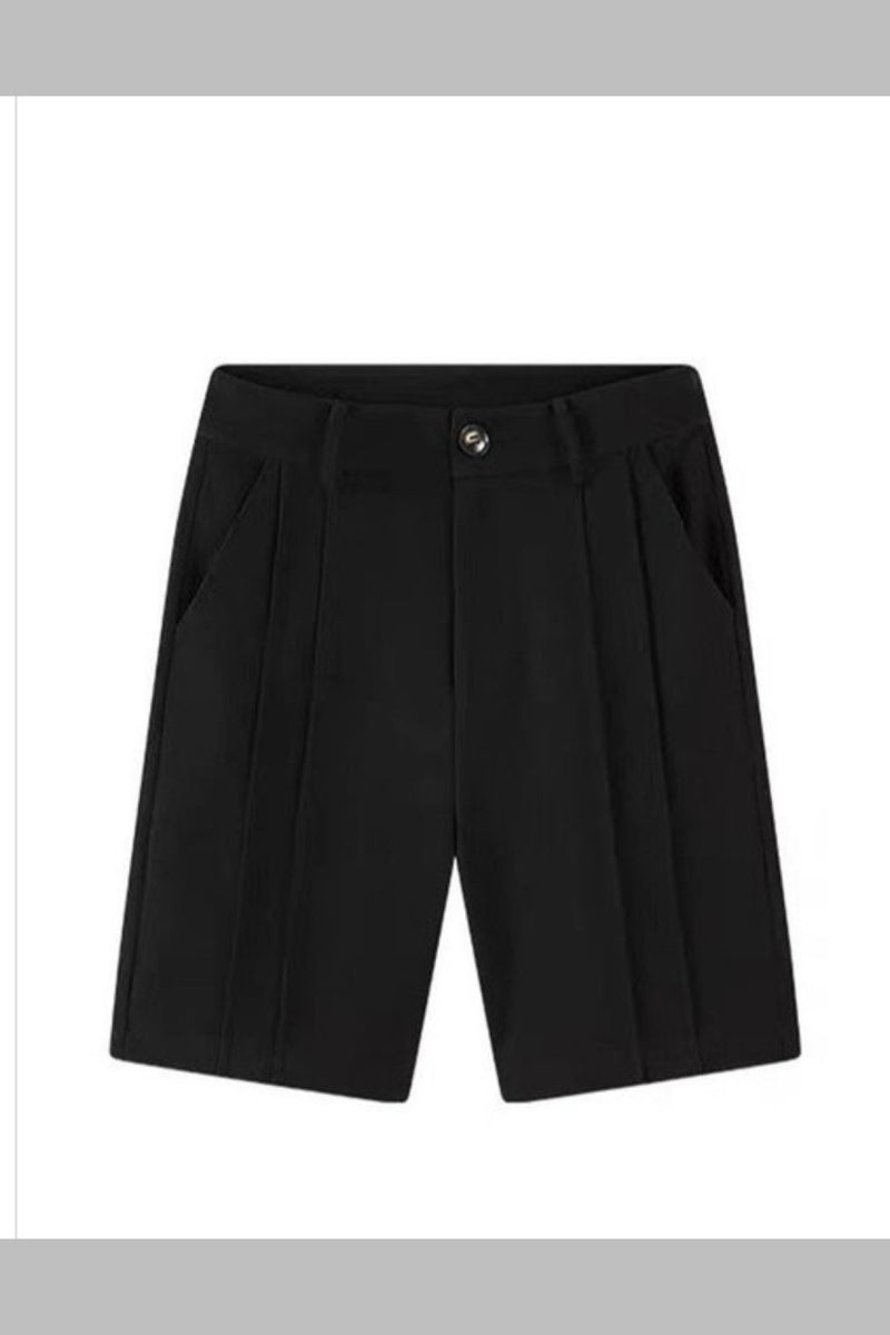 BASIC HIGH WAIST BERMUDA SHORTS