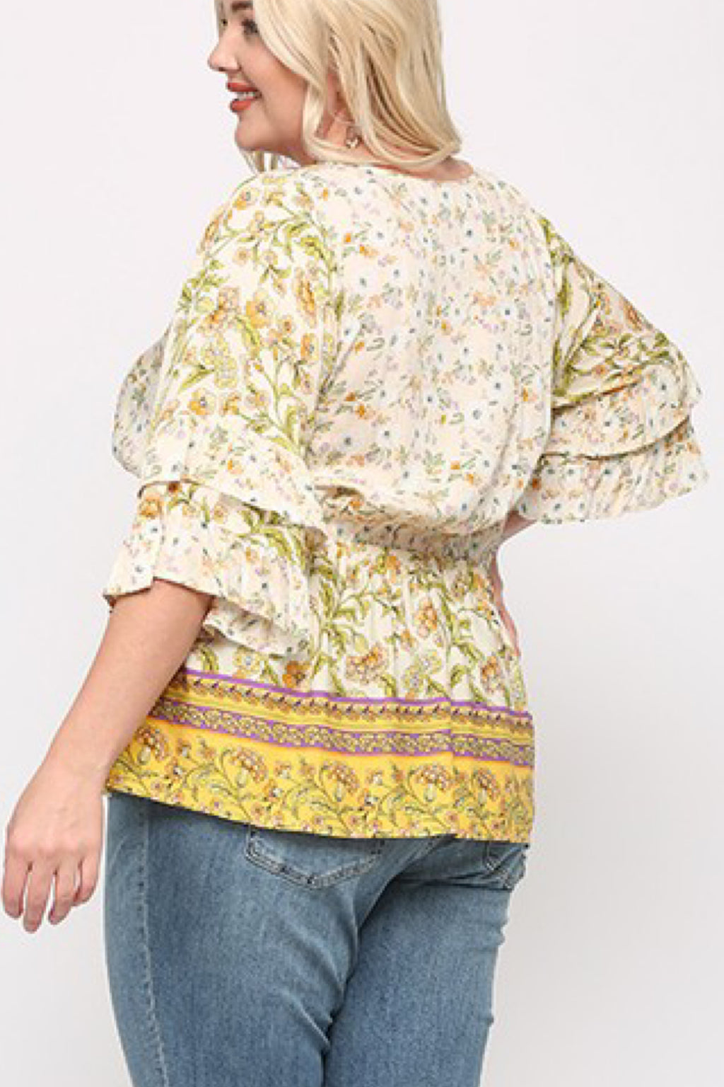 PLUS BELL SLEEVE TOP