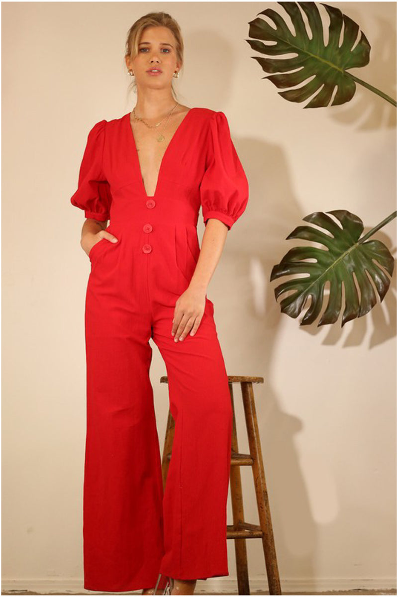 LIRA BACK BOW JUMPSUIT